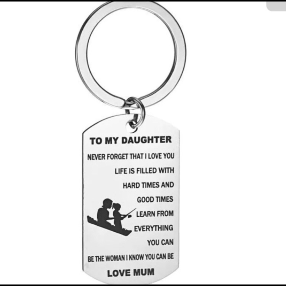 Daughter Charm Keychain